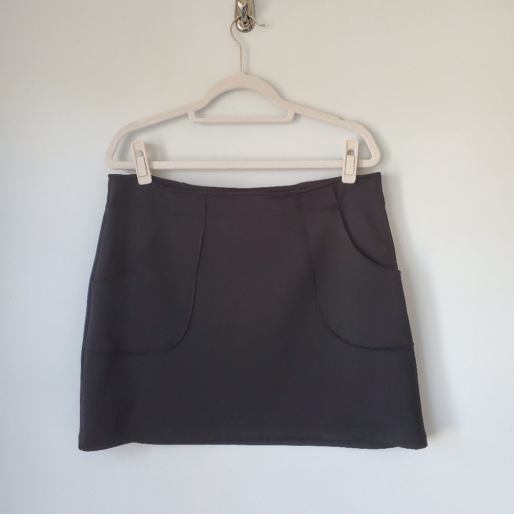 Athleta | Black Tech Fleece Lined Skirt